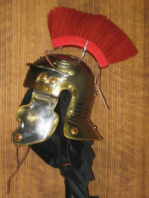 Hełm Rzymski Imperial Gallic H, Red Crest