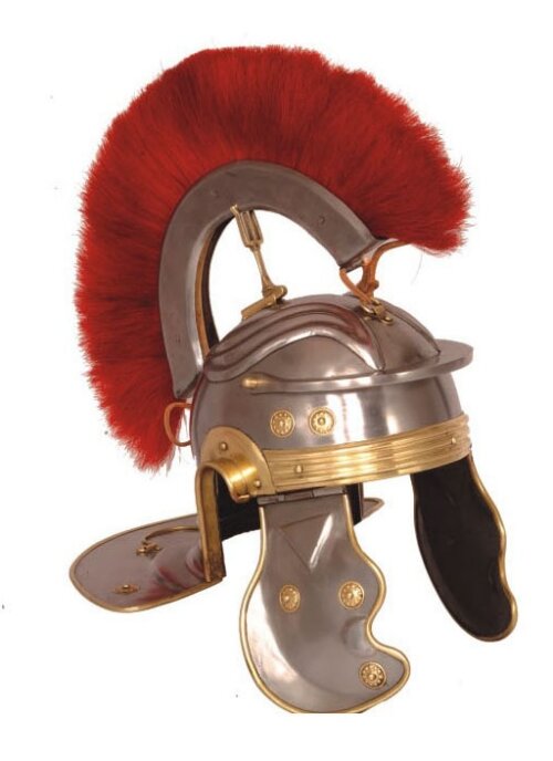 Hełm Rzymski Roman Gallic G Centurion Helmet, Red Crest