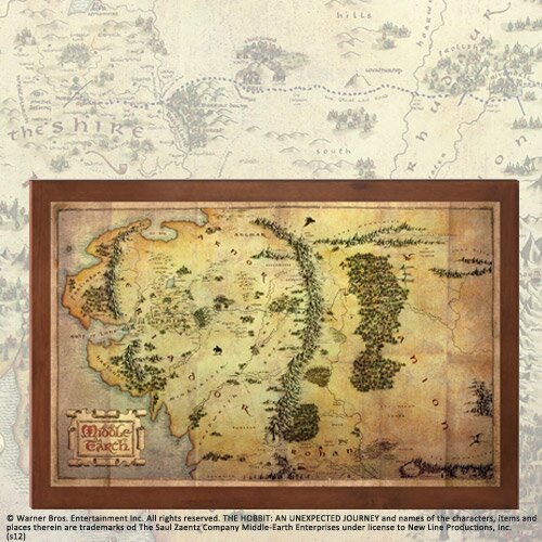 Mapa Śródziemia z filmu Hobbit Noble Collection
