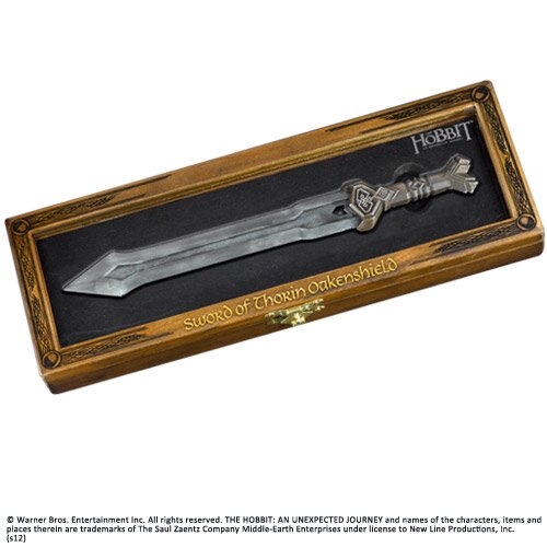 Miniaturka krasnoludzkiego miecza Thorina z filmu Hobbit Noble Collection