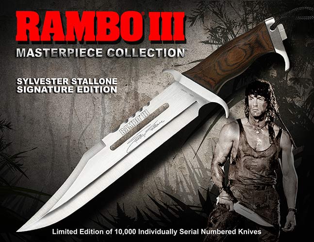 Nóż Rambo III Sylvester Stallone Signature Edition Hollywood Collectibles Group