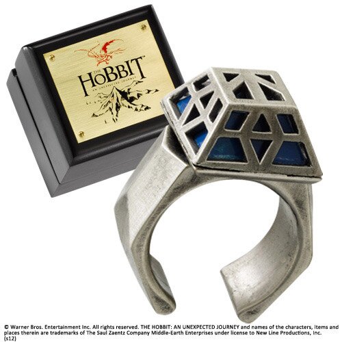 Pierścień Thorina z filmu Hobbit - posrebrzany