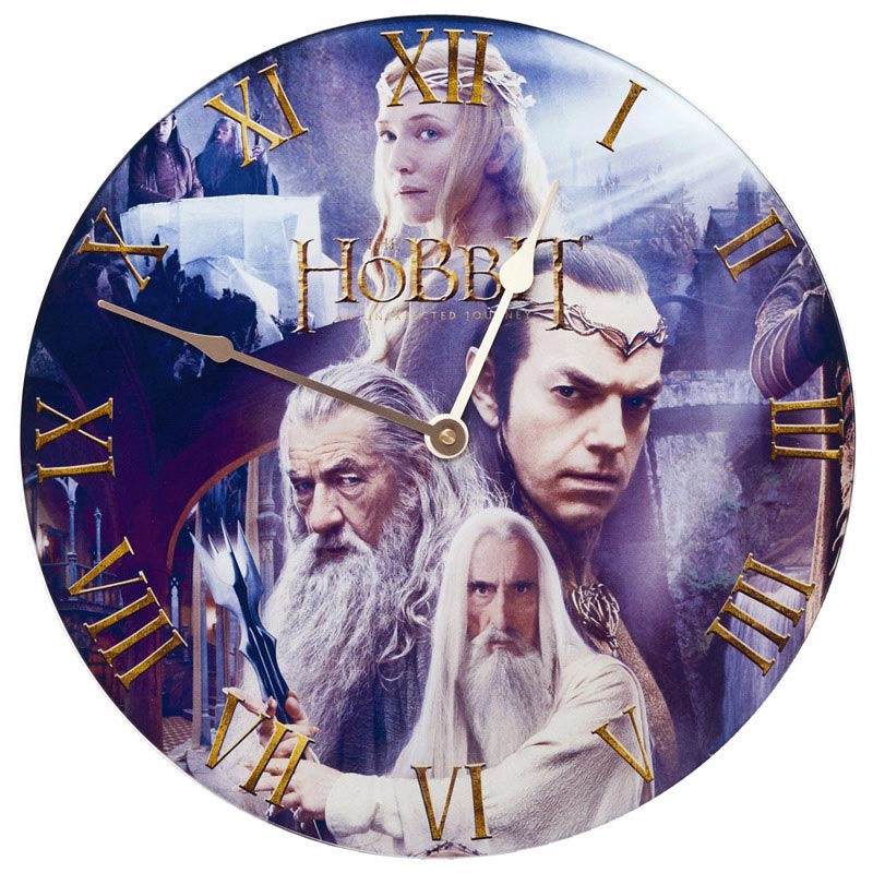 Szklany zegar ścienny z filmu Hobbit - Rivendell